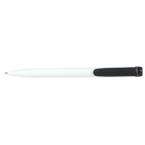 Q-CONNECT stylo Iprotect, antibactérien, 0,7 mm, pointe moyenne, noir