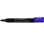 Q-CONNECT marqueurs pour tableaux de conférence, 2-3 mm, pointe ronde, avec clip, bleu