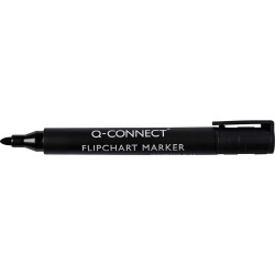 Q-CONNECT marqueurs pour tableaux de conférence, 2-3 mm, pointe ronde, avec clip, noir
