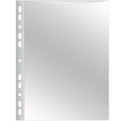 Q-CONNECT pochette perforée perforation 11 trous, lisse, 75 microns, paquet de 10 pièces