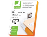 Q-CONNECt étiquettes, blanc, coins carrés, 105 x 148,5 mm, 200 feuilles, 4 étiquettes par feuille