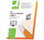 Q-CONNECT étiquettes, blanc, coins carrés, 210 x 148,5 mm, 200 feuilles, 2 étiquettes par feuille