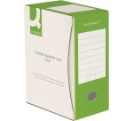Q-CONNECT archive box, A4, spine 15 cm, made of 400 g/m² cardboard, white-green