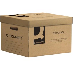 Q-CONNECT conteneur à archives, avec couvercle, format 51 ,5 x 30,5 x 35 cm, gris