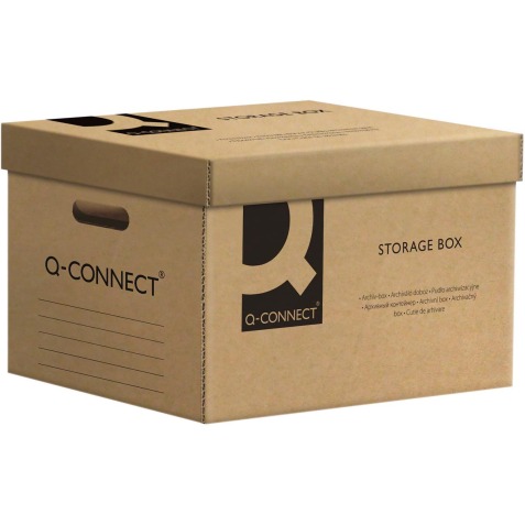 Q-CONNECT conteneur à archives, avec couvercle, format 51 ,5 x 30,5 x 35 cm, gris