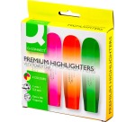 Q-CONNECT Premium surligneur, couleurs assorties, paquet de 4 pièces