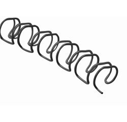 Q-CONNECT metalen draadruggen, 6,4 mm, pak van 100 stuks, zwart