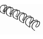 Q-CONNECT metalen draadruggen, 11,1 mm, pak van 100 stuks, zwart