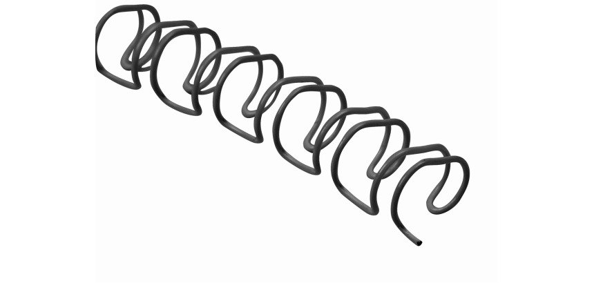 Q-CONNECT metalen draadruggen, 14,3 mm, pak van 100 stuks, zwart