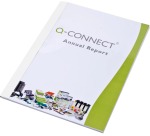 Q-CONNECT thermische omslagen, ft A4, karton met PET cover, rug van 2 mm, pak van 20 stuks, wit