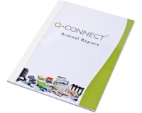 Q-CONNECT thermische omslagen, ft A4, karton met PET cover, rug van 3 mm, pak van 20 stuks, wit
