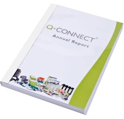 Q-CONNECT thermal covers, A4 size, cardboard with PET cover, 16 mm spine, 20 pieces, white