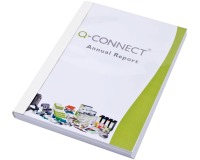 Q-CONNECT thermische omslagen, ft A4, karton met PET cover, rug van 18 mm, pak van 20 stuks, wit