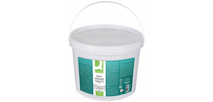 Q-CONNECT dishwasher tablets, bucket of 100 pieces