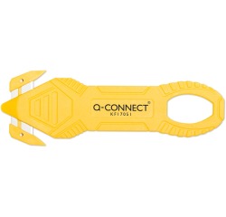 Q-CONNECT cutter de sécurité, ft 13,1 x 4,45 cm, jaune
