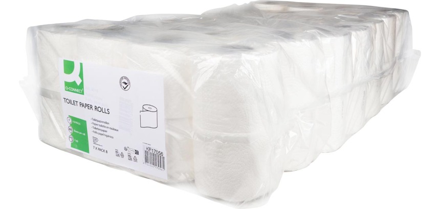 Q-CONNECT papier toilette, 3 plis, 200 feuilles, paquet de 7 x 8 rouleaux