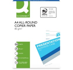 Q-CONNECT All-Round papier reprographique, ft A4, 80 g, paquet de 500 feuilles, blanc