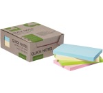 Q-CONNECT Quick Notes Recycled pastel, 76 x 127 mm, box of 12 pieces in assorted colors