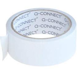 Q-CONNECT ruban adhésif en vinyle, double face, 38 mm x 10 m, 90 microns, transparent