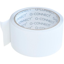 Q-CONNECT ruban adhésif en vinyle, double face, 50 mm x 10 m, 90 microns, transparent