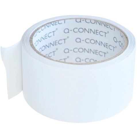 Q-CONNECT ruban adhésif en vinyle, double face, 50 mm x 10 m, 90 microns, transparent