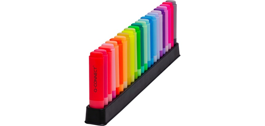Q-CONNECT surligneur, deskset , 23 couleurs assorties