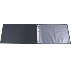 Q-CONNECT pochette perforée, ft A3 paysage, perforation 11 trous, grainé, paquet de 10 pièces