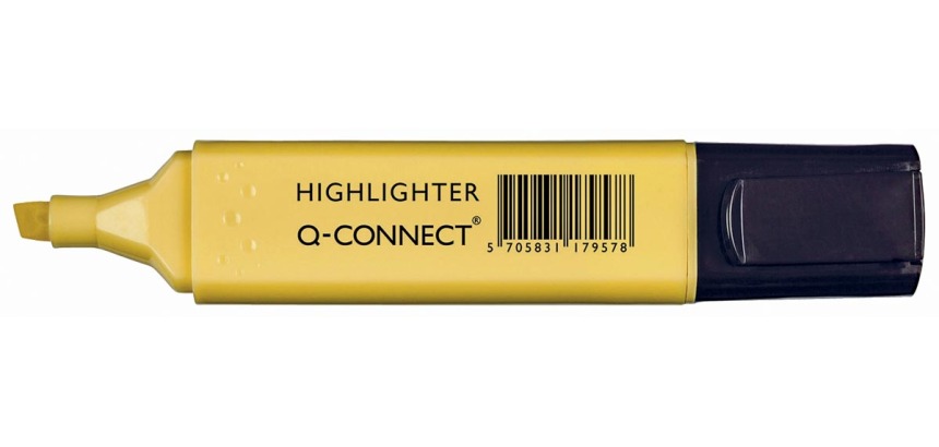 Q-CONNECT pastel highlighter, yellow