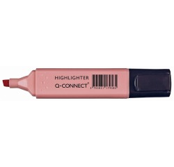 En_rotulador q-connect fluorescente pastel rosa punta biselada
