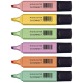 Q-CONNECT markeerstift pastel, geassorteerde kleuren, pak van 6 stuks