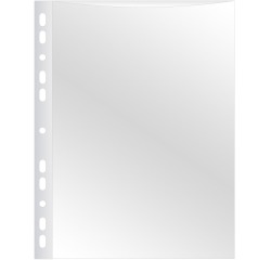 Q-CONNECT pochette perforée A4 perforation 11 trous lisse 80 microns paquet de 50 pièces