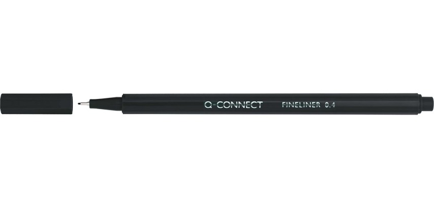 Q-CONNECT feutre, 0,4 mm, triangulaire, noir