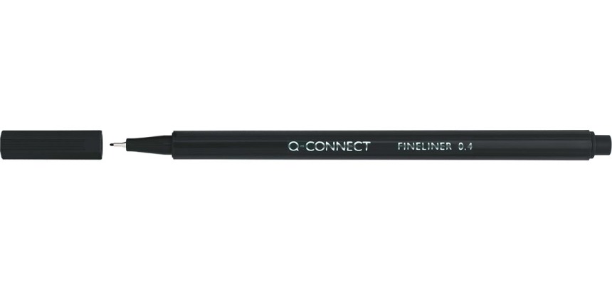 Q-CONNECT felt tip pen, 0.4 mm, triangular, black