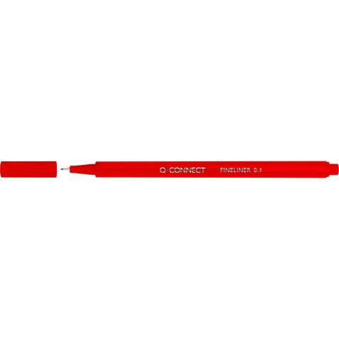Q-CONNECT fineliner, 0,4 mm, driehoekig, rood