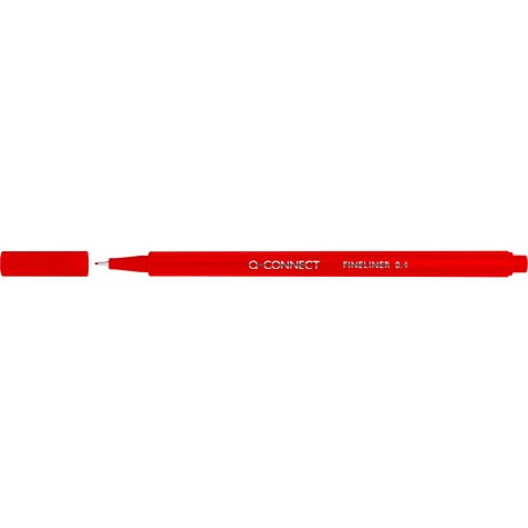 Q-CONNECT fineliner, 0,4 mm, driehoekig, rood