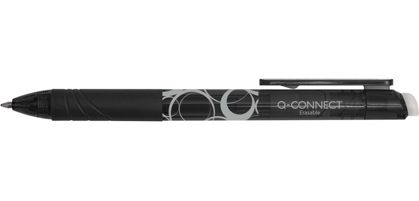 Q-CONNECT gel ink roller, erasable, black
