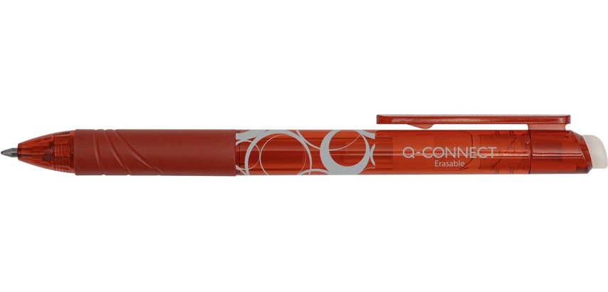 Q-CONNECT gel ink roller, erasable, red