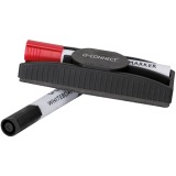 Q-CONNECT brosse effaceur-porte marqueur, magnétique, avec 2 marqueurs tableau blanc