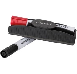 En_borrador q-connect magnetico con rotulador rojo y negro para pizarra blanca