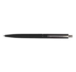 Q-CONNECT stylo, 0,7 mm, pointe moyenne, clip en métal, noir, boîte de 50 pièces