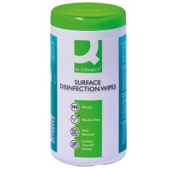 Q-CONNECT lingettes pour les surfaces désinfectantes de 100 lingettes