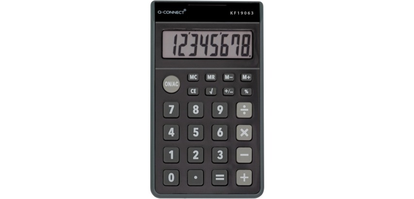 Q-CONNECT zakrekenmachine KF19063, 8 cijfers, zwart