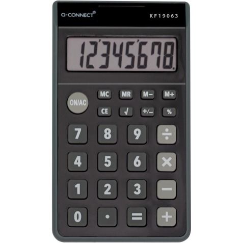 Q-CONNECT zakrekenmachine KF19063, 8 cijfers, zwart