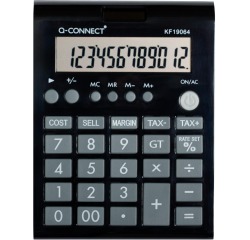 Q-CONNECT calculatrice de bureau KF19064, 12 chiffres, noir