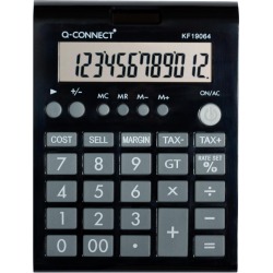 Q-CONNECT calculatrice de bureau KF19064, 12 chiffres, noir