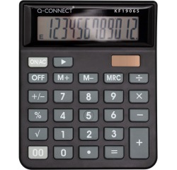 Q-CONNECT calculatrice de bureau KF19065, 12 chiffres, noir