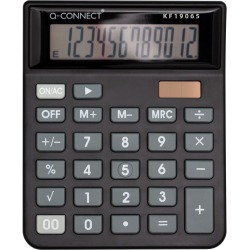 Q-CONNECT calculatrice de bureau KF19065, 12 chiffres, noir