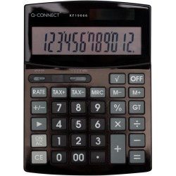 Q-CONNECT calculatrice de bureau KF19066, 12 chiffres, noir
