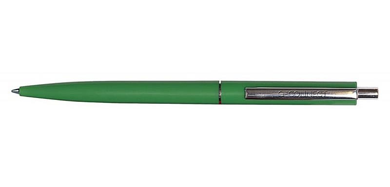 Q-CONNECT pen, 0.7 mm, medium point, metal clip, green, box of 20 pieces