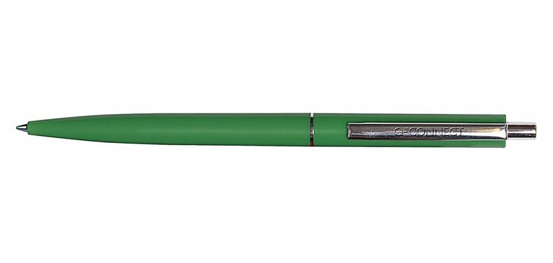 Q-CONNECT balpen, 0,7 mm, medium punt, metalen clip, groen, doos van 20 stuks